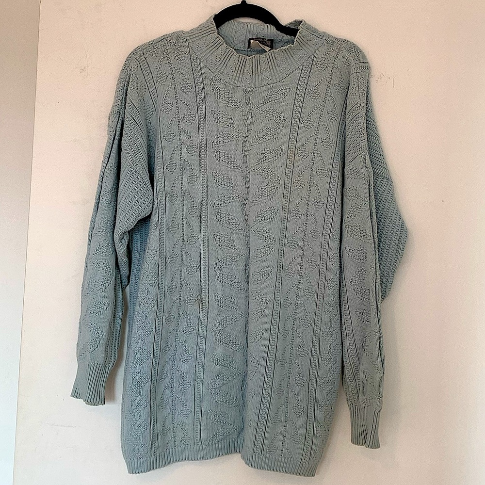 Vintage Southern Lady Blue Sweater, Size L
